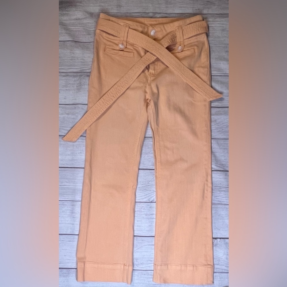 Pilcro And The Leatherpress High-Rise‎ Flare Cotton Cropped Pants Women Waist 27